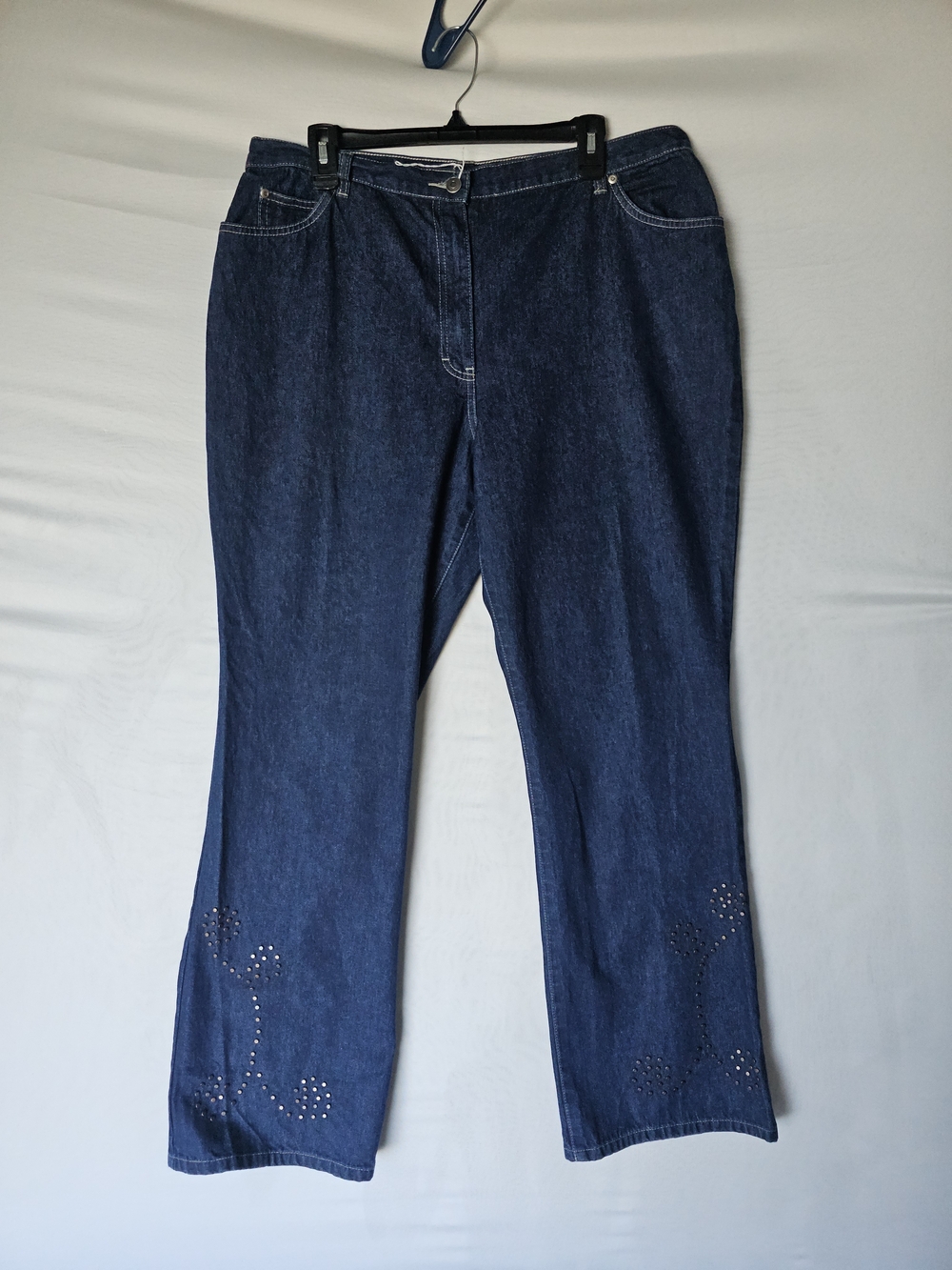 Style & Co. Dark Wash Studded Flare Jeans - Size 16